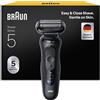 Braun Serie 5 Rasoio Elettrico Barba, 52-N1000si, Nero
