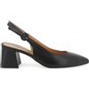 Melluso Décolleté donna slingback in pelle nero d179q