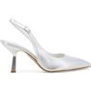 Melluso Décolleté donna slingback in pelle argento d192q