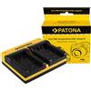 Patona Caricabatteria USB dual Patona per Panasonic HC-V808,HC-VX1,HC-VX11,HC-VX878