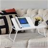 Tavolino Pieghevole Vassoio da Letto e Divano Porta PC con regolazione 65x30cm