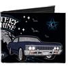 ScoobyNatural Canvas Bi-Fold Wallet SCOOBYNATURAL MYSTERY MACHINE Van & BABY Impala Scene Blac