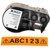 Brady M4C-1000-595-OR-BK etichetta per stampante Nero, Arancione Etichetta per s