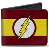 Justice League Bi-Fold Wallet Flash Logo/Stripe Red/White/Yellow