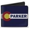 Buckle-Down Designs Bi-Fold Wallet Colorado PARKER Flag Blue/White/Red/Yellow