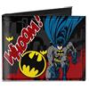 Justice League Canvas Bi-Fold Wallet Batman Action Poses WHOOM! Gray/Black/Red