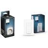 Philips Hue Smart Plug Presa Intelligente, Controllo Tramite Bluetooth, Compatibile con Alexa & Lighting Telecomando Dimmer Switch per Controllo Illuminazione Intelligente, Bianco