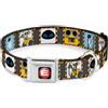 Wall-E Dog Collar DYIC-WALL-E Logo Full Color Black/Red/White WALL-E & EVE Pose/Face Ha