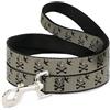 Pirates of the Caribbean Dog Leash 6-FEET Jack Sparrow's Flag Icons Grays NARROW 0.5"