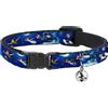 Peter Pan Cat Collar Breakaway with Bell Peter Pan Flying Scene NARROW Fits 8.5-12"