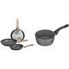 Tognana Great Stone Set 3 Padelle 20/24/28 cm Alluminio Nero & Mythos Casseruola da 16