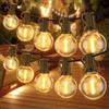 FANSANMY Catena Luminosa Esterno 45,7M Luci da Esterno 75+2 lampadine IP45 Impermeabile