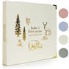 ZICOTO Libro dei ricordi per bambini e bambine - Timeless First 5 Year Baby Book - Gender Neutral Linen Baby Journal Scrapbook or Photo Album - Un libro fondamentale per registrare ogni evento dalla nascita