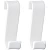 Gedy | Merlino Set da 2 Appendiabiti, Finitura Bianca, Serie Realizzata in Resine Termoplastiche