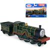 THOMAS & FRIENDS Fisher-Price Il Trenino Thomas Locomotiva Emily Motorizzata e Vagone | Treno giocattolo a batteria e vagone per bambini in età prescolare, personaggi classici della serie, JLL50