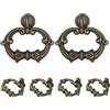 Zernmiarder 6 maniglie ovali in bronzo per cassetti, piccole maniglie vintage ad anello per armadietti, pomelli ad anello in metallo per cassettiere, armadi