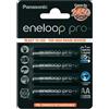 Eneloop Panasonic BK-3HCDE/4BE Eneloop Pro Batteria Ricaricabile, 2500mAh, AA/Mignon/LR6