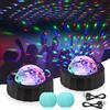 URAQT 2 Pezzi Luci Discoteca LED, 3 RGB Colori Effetti Luce Musica Attivata Pall
