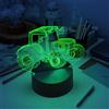 Fanimyholy Lampade 3D Illusione Trattore, 16 Colori, USB e Batteria | Lampada da