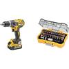 DeWalt Dcd796P2-Qw Trapano Avvitatore, A Percussione, 2 Velocità & Dt7969-Qz Set Avvitatura Composto Da 32 Pezzi Assortiti, Adattatore Magnetico 1/4