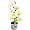 Pianta Bonsai di per magnolia Finta con 7 Fiori Realistici per Arredamento per