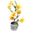 Pianta Bonsai di per magnolia Finta con 7 Fiori Realistici per Arredamento per