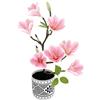 Pianta Bonsai di per magnolia Finta con 7 Fiori Realistici per Arredamento per