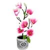 Pianta Bonsai di per magnolia Finta con 7 Fiori Realistici per Arredamento per