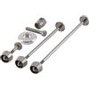 Pitlock Set 02 Front Wheel, Rear Wheel, Seat Post & Ahead Headset System Silver