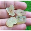Lotto 4 pezzi 17-20 mm adorabili gioielli grezzi prehnite in menta per fare p...