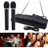 K&K Coppia microfoni wireless senza filo VHF centralina bicanale karaoke dj voce