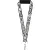 Buckle-Down The Coca-Cola Company Lanyard, Coca Cola Enjoy Refresh Can and Bottle Grays Whit