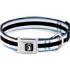 Alice in Wonderland Dog Collar DYKV-Alice Silhouette Cameo Pose Black/White Alice in Wonderland Stri