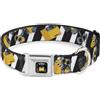 Wall-E Dog Collar DYAHS-WALL-E Pose Full Color Black Wall-E Poses/Stripe Black/White WI