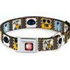 Wall-E Dog Collar DYIC-WALL-E Logo Full Color Black/Red/White WALL-E & EVE Pose/Face Ha