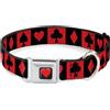Alice in Wonderland Dog Collar DYDEI-Alice in Wonderland Heart Full Color Black/Red Alice in Wonderl