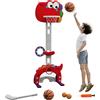 Canestro Basket per Bambini 5 in 1 con Altezza Regolabile, Porta da Calcio e