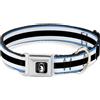 Alice in Wonderland Dog Collar DYKV-Alice Silhouette Cameo Pose Black/White Alice in Wonderland Stri