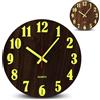Orologio Da Parete Luminoso in Legno, Con Pendolo Fosforescente, Numeri Grandi E