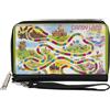 Candy Land PU Zip Around Wallet Rectangle CANDY LAND Game Board Layout