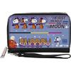 Peanuts PU Zip Around Wallet Rectangle Peanuts SNOOPY FIRST BEAGLE ON THE MOON Poses Blu