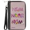 Candy Land PU Zip Around Wallet Rectangle Candy Land NOM NOM NOM Characters and Candy Pinks