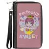 Candy Land PU Zip Around Wallet Rectangle Candy Land PERFECTLY SWEET Princess Lolly Heart P
