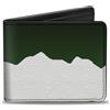 Buckle-Down Designs Bi-Fold Wallet Colorado Solid Mountains Green/White