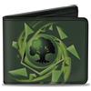Magic: The Gathering Bi-Fold Wallet MAGIC THE GATHERING Green Mana Tree Icon and Title Logo Greens