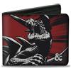 Dungeons & Dragons Bi-Fold Wallet Dungeons & Dragons TARRASQUE Monster and Text Black/Red/White
