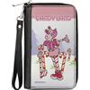 Candy Land PU Zip Around Wallet Rectangle CANDY LAND Mr. Mint Peppermint Forest Pose Multi