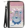 Candy Land PU Zip Around Wallet Rectangle CANDY LAND Queen Frostine Ice Cream Sea Pose Pink