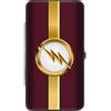 Flash: Television Series Hinged Wallet The Flash Logo10/Stripe Burgundy/Golds/White