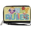 Candy Land PU Zip Around Wallet Rectangle Candy Land KANDY RULES King Kandy Face Yellow/Mul